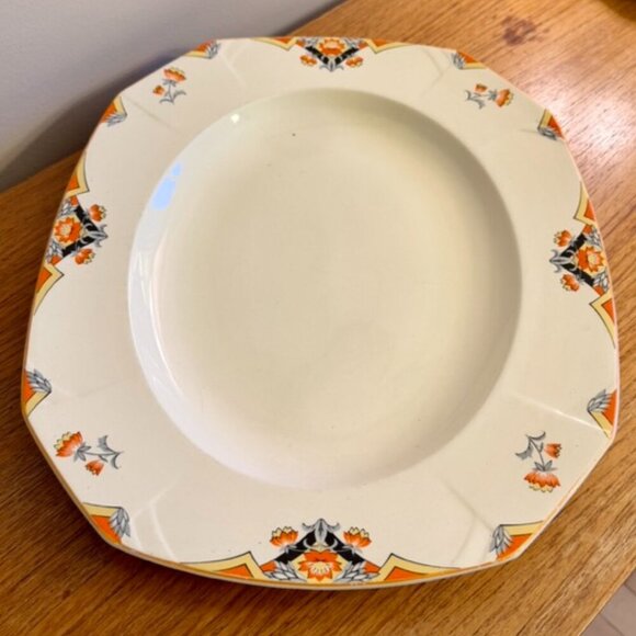 Vintage 1930s Alfred Meakin Marigold Balmoral Princess Serving Platter Art Deco - Picture 4 of 11
